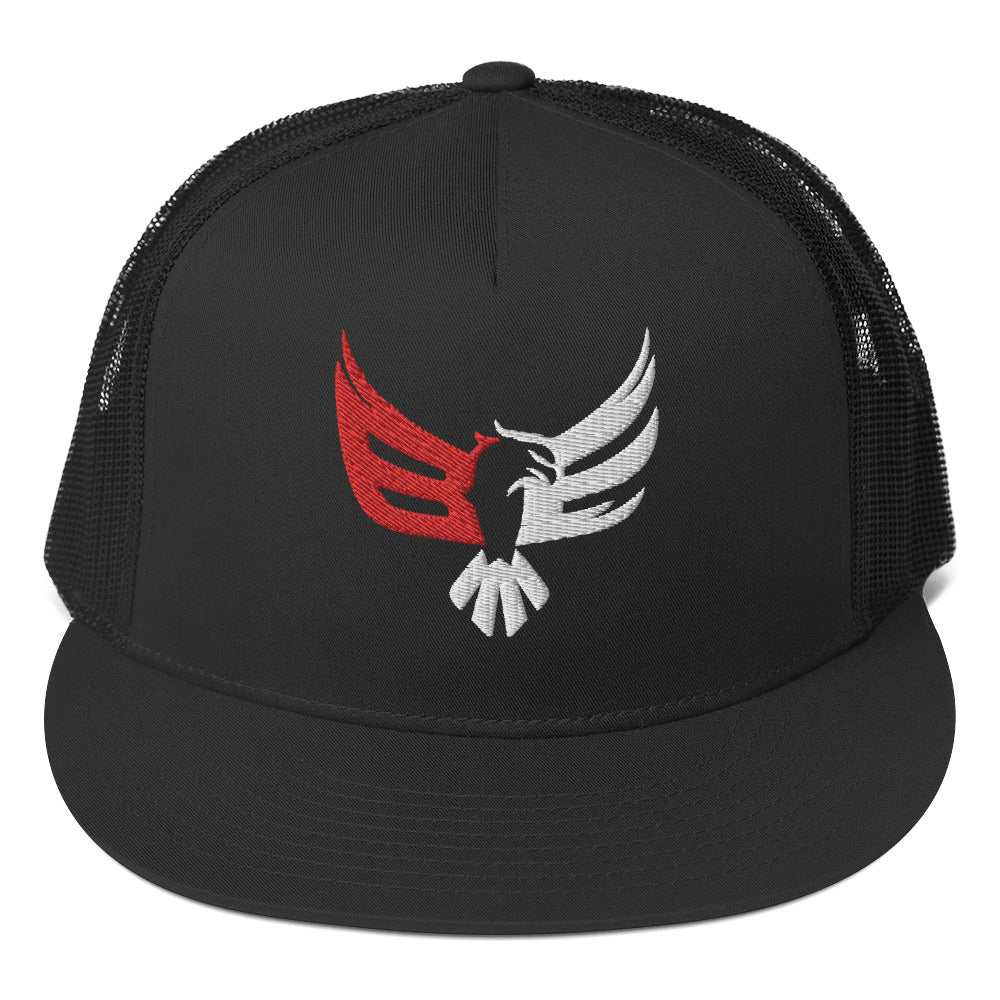 Trucker Cap - Embroidered Red/White Logo