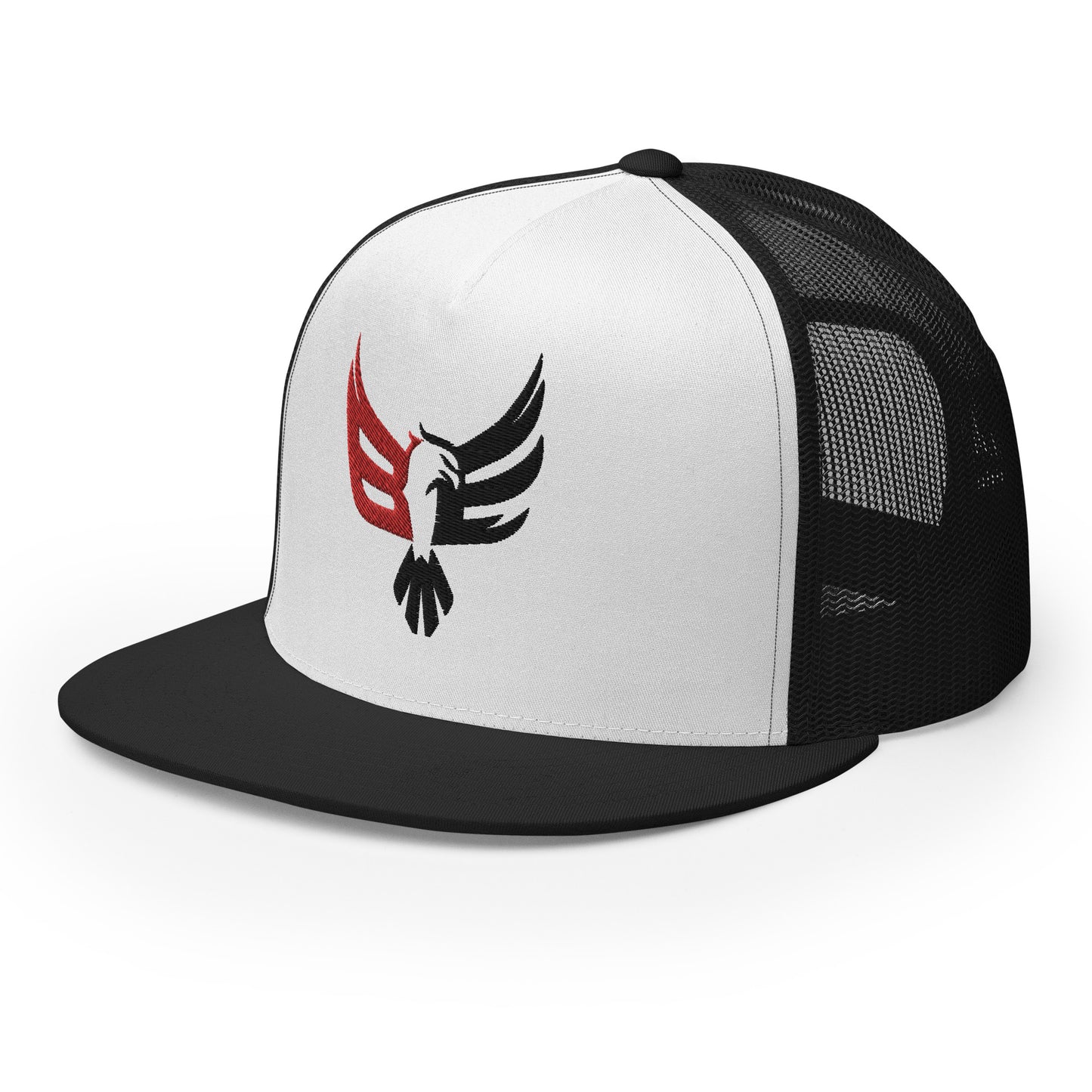 Embroidered Trucker Cap - Red/Blk Logo