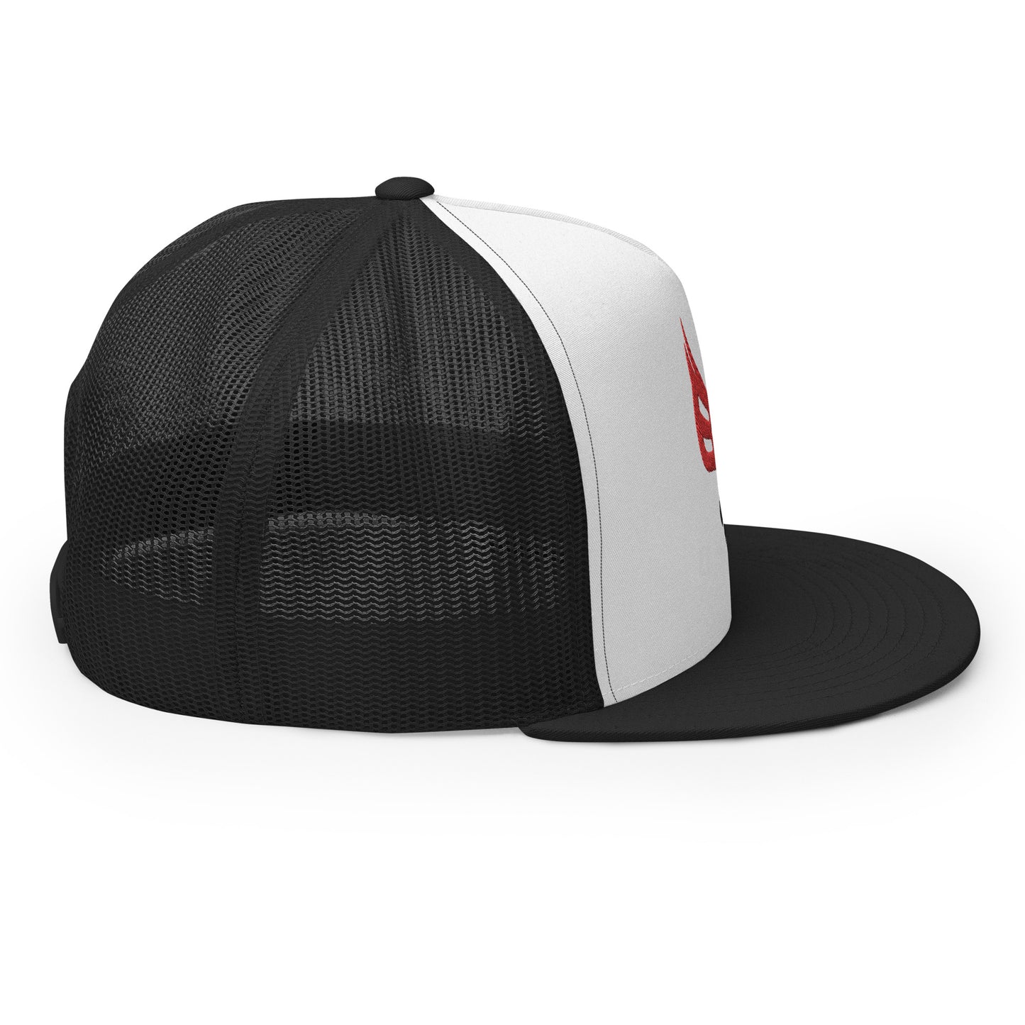 Embroidered Trucker Cap - Red/Blk Logo