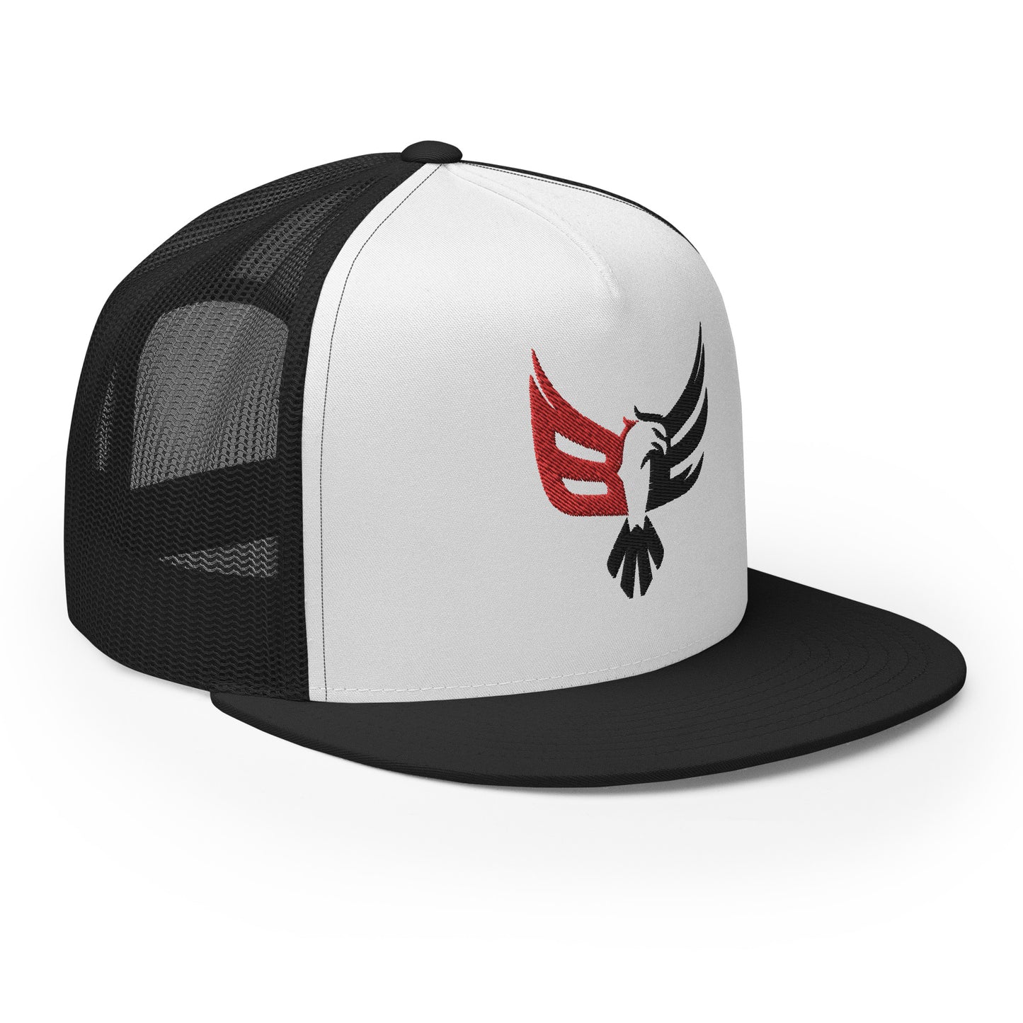 Embroidered Trucker Cap - Red/Blk Logo