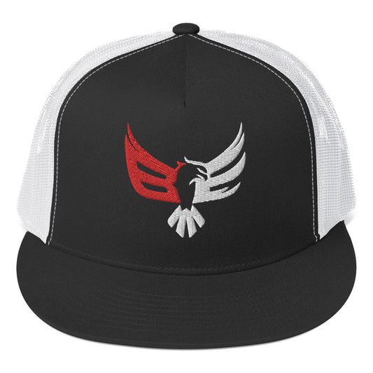 Trucker Cap - Embroidered Red/White Logo