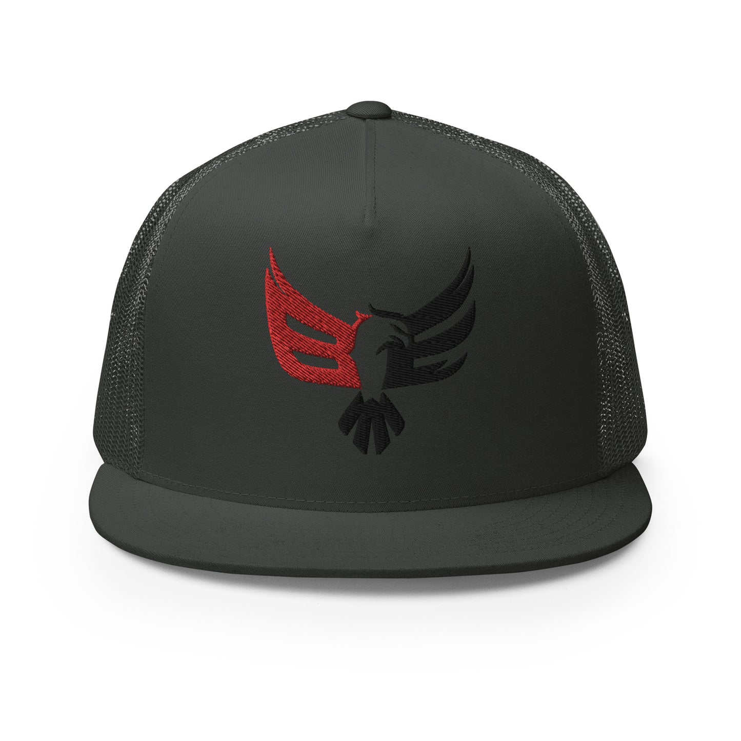 Embroidered Trucker Cap - Red/Blk Logo