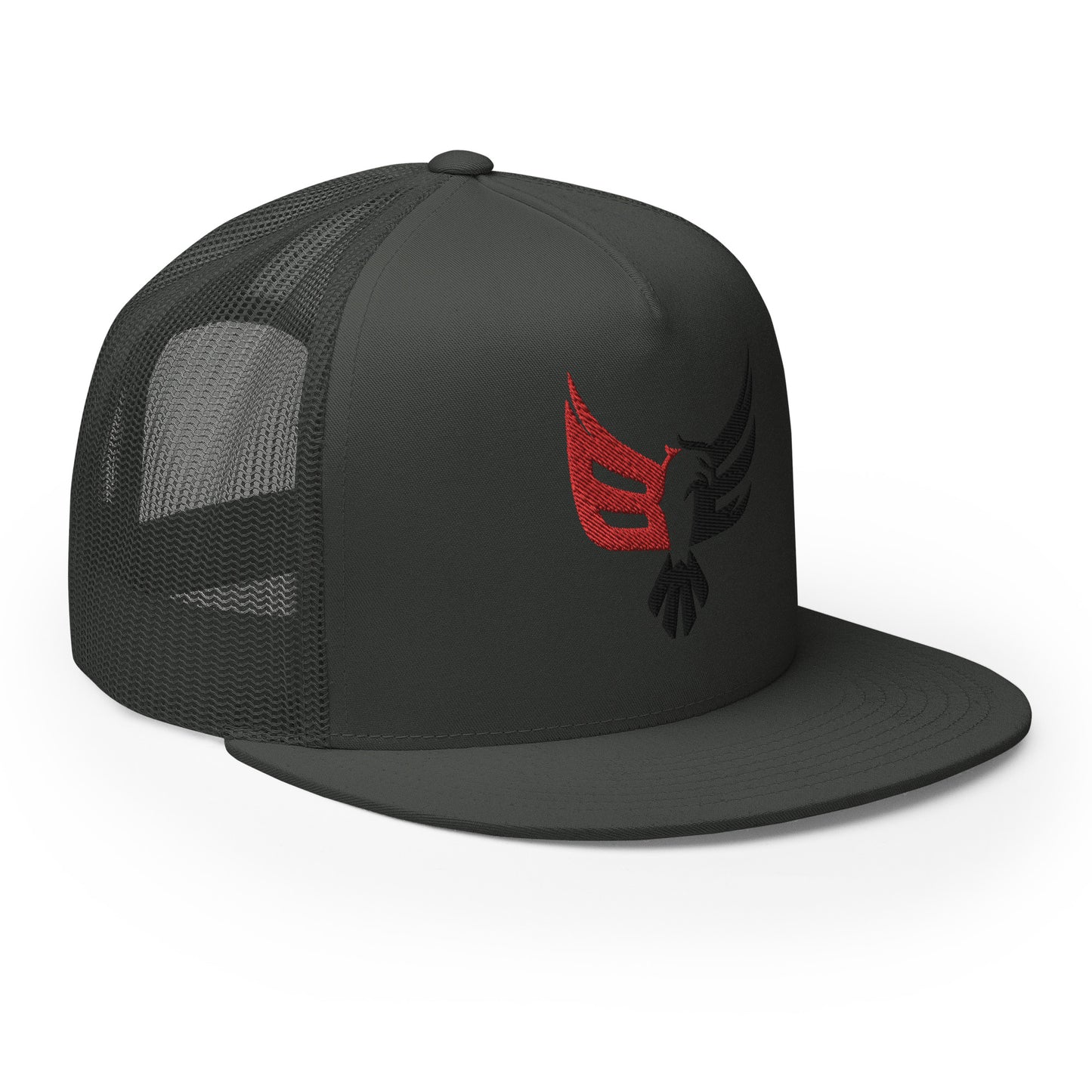 Embroidered Trucker Cap - Red/Blk Logo