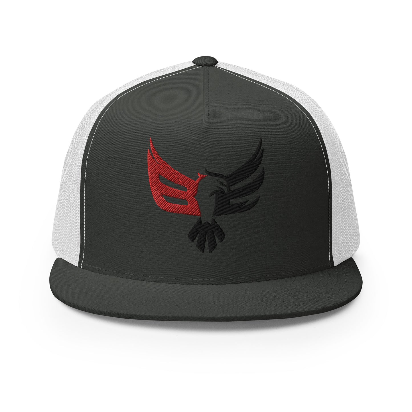 Embroidered Trucker Cap - Red/Blk Logo