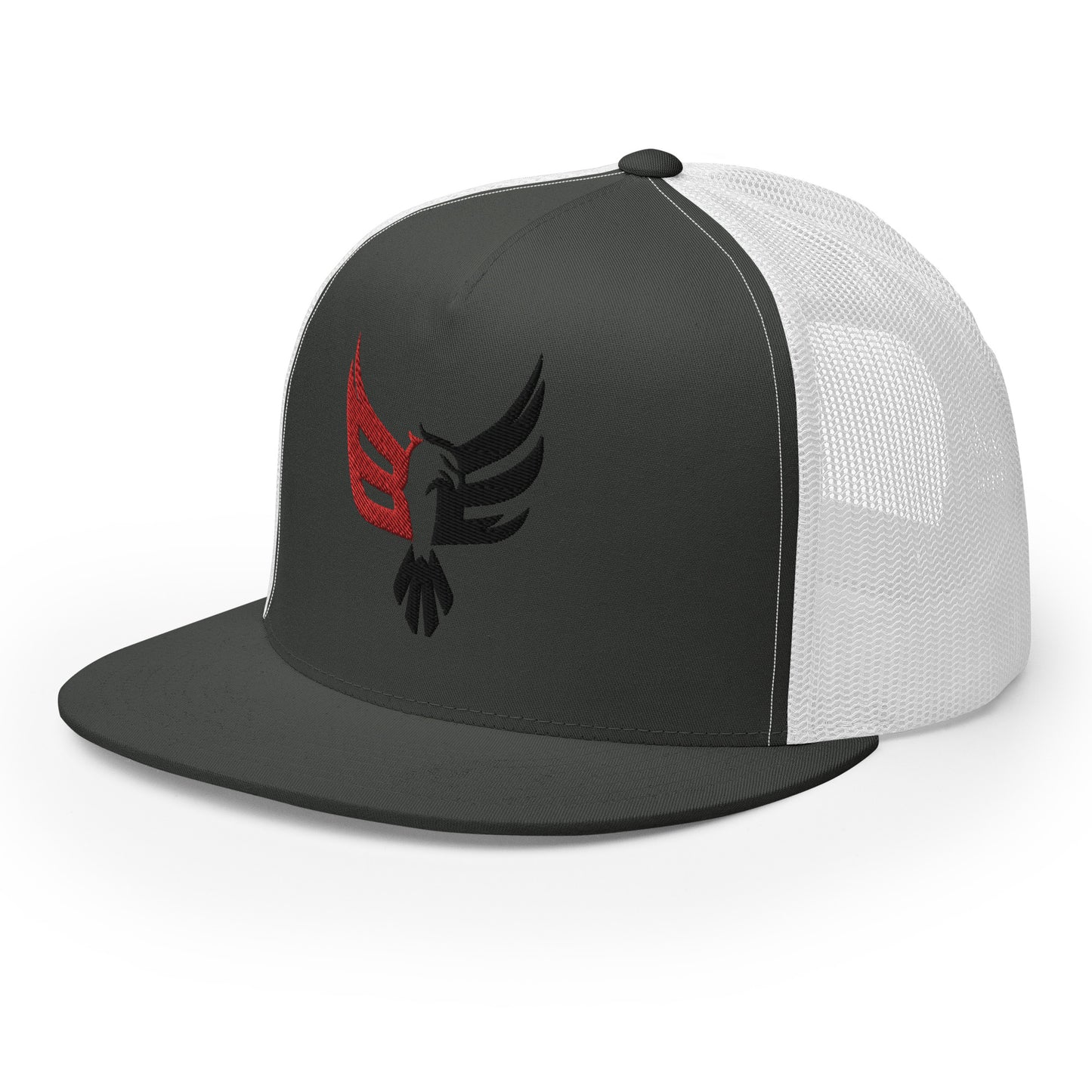 Embroidered Trucker Cap - Red/Blk Logo