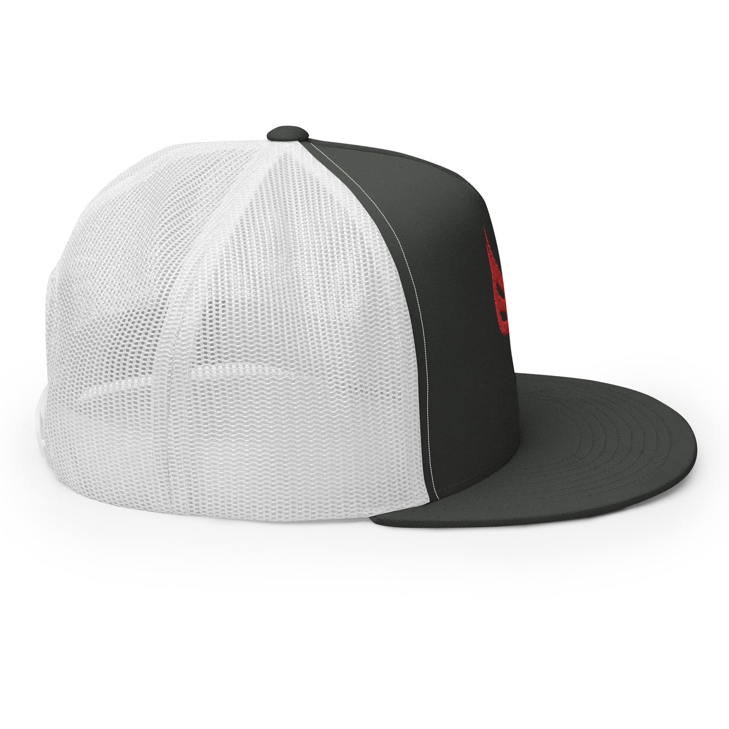 Embroidered Trucker Cap - Red/Blk Logo