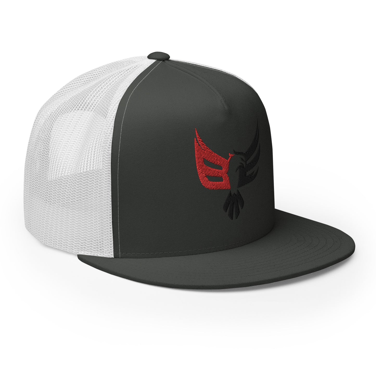 Embroidered Trucker Cap - Red/Blk Logo