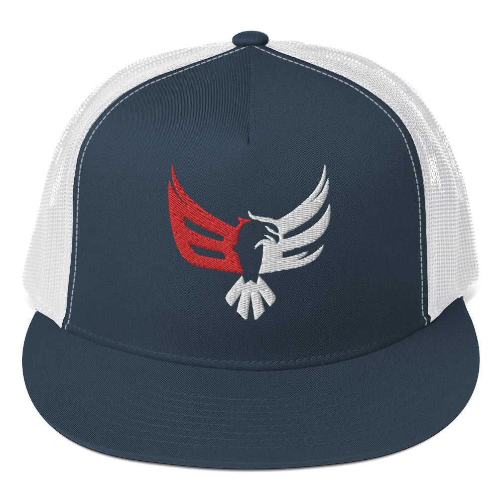 Trucker Cap - Embroidered Red/White Logo