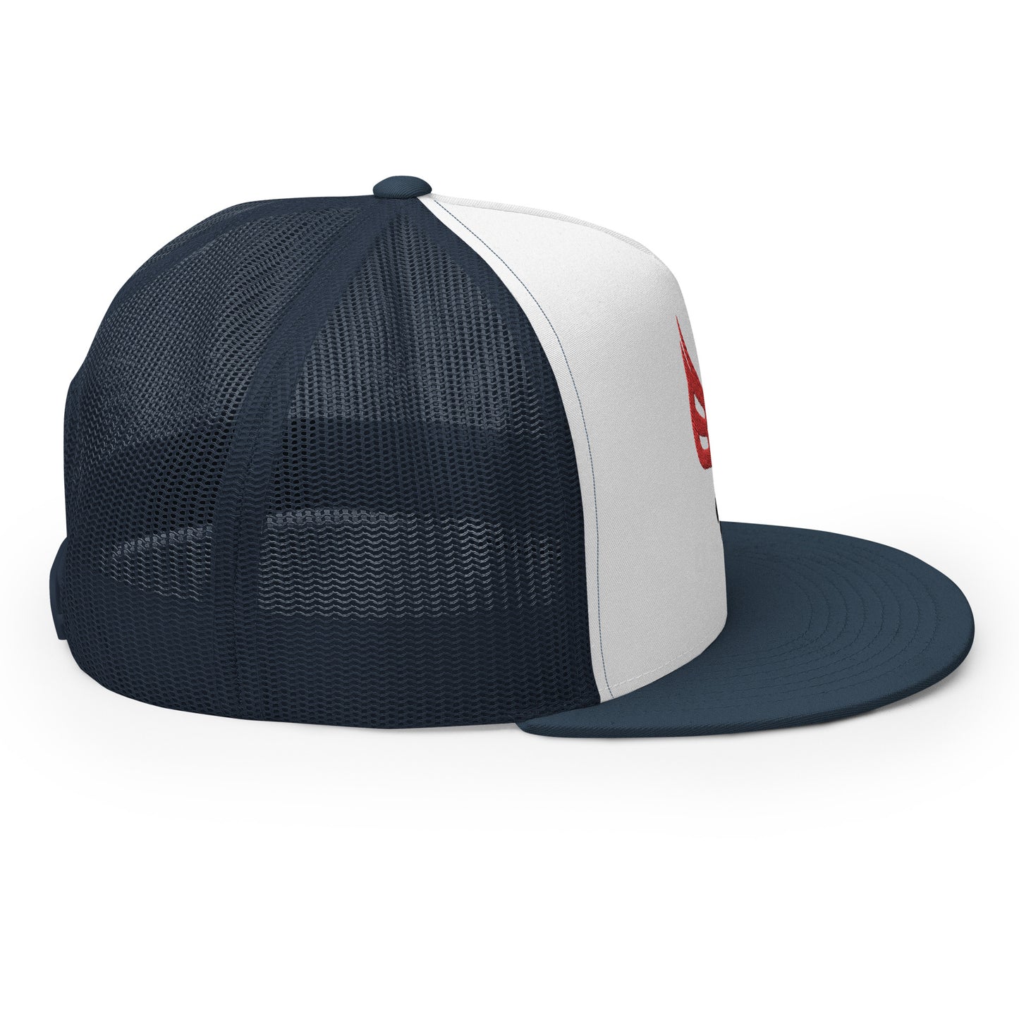 Embroidered Trucker Cap - Red/Blk Logo