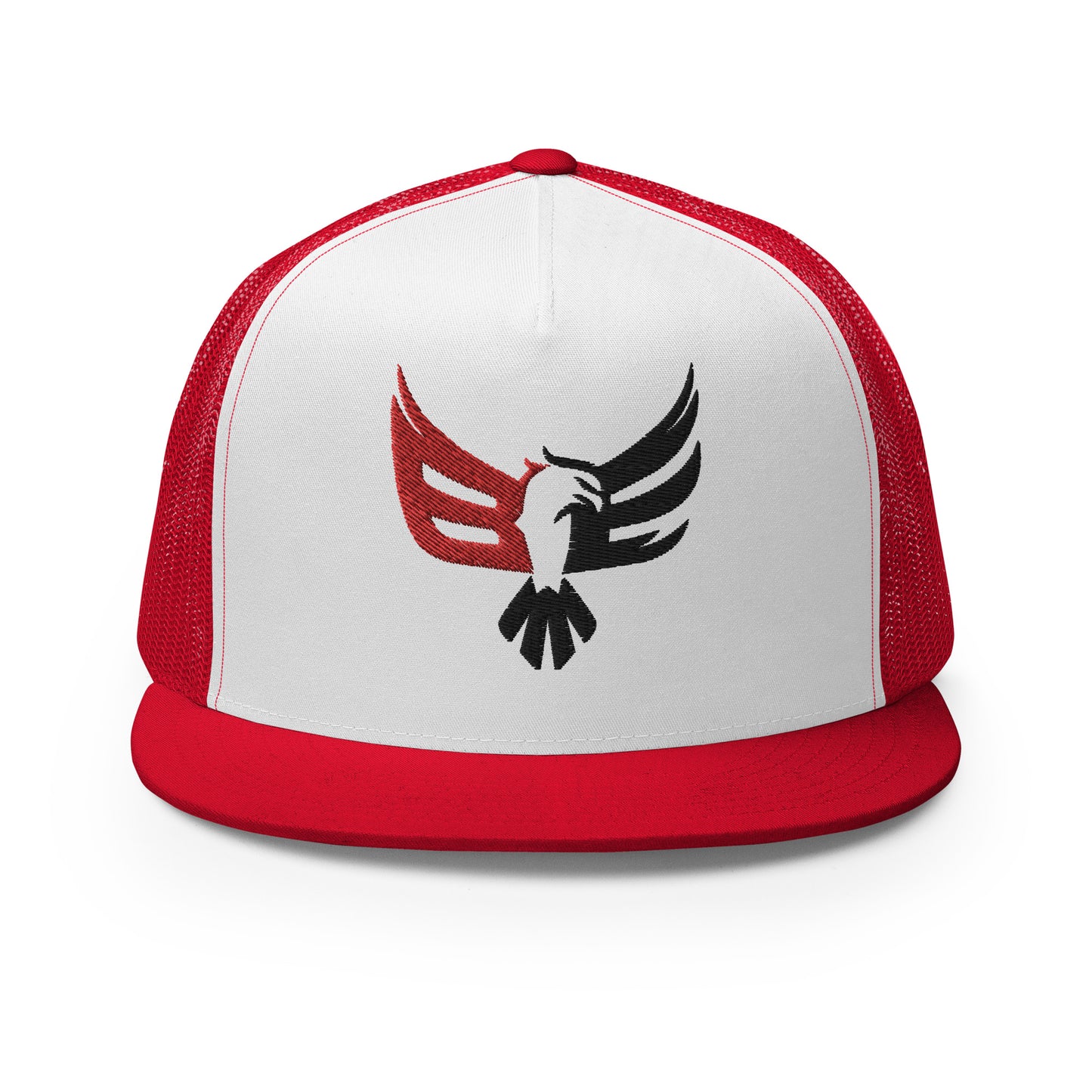 Embroidered Trucker Cap - Red/Blk Logo