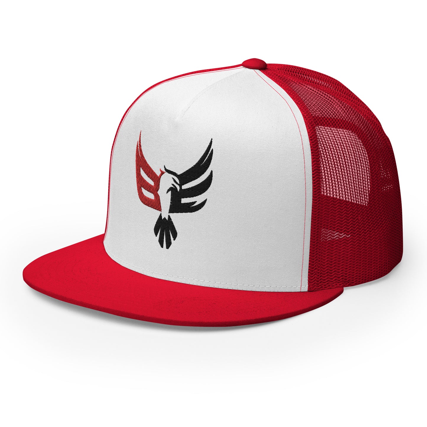 Embroidered Trucker Cap - Red/Blk Logo