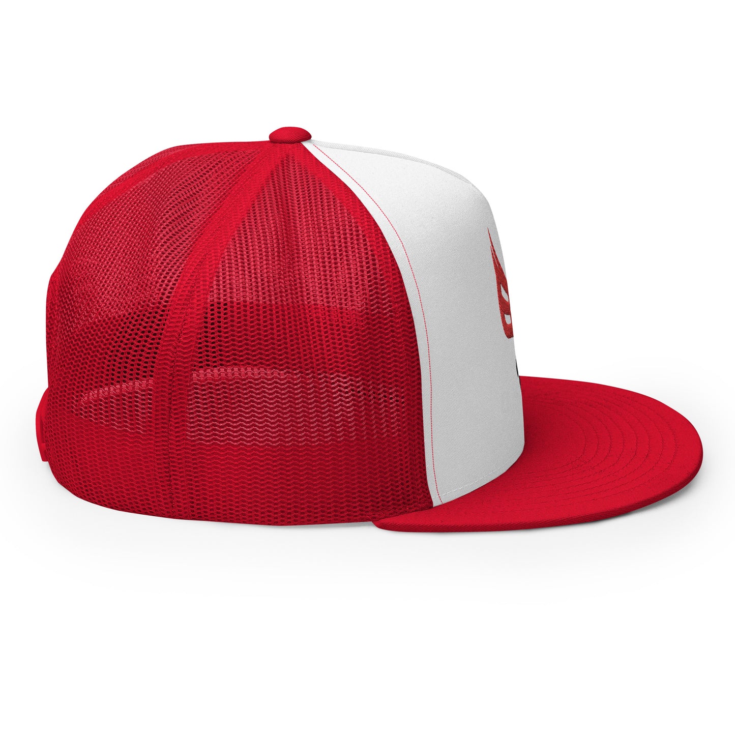 Embroidered Trucker Cap - Red/Blk Logo
