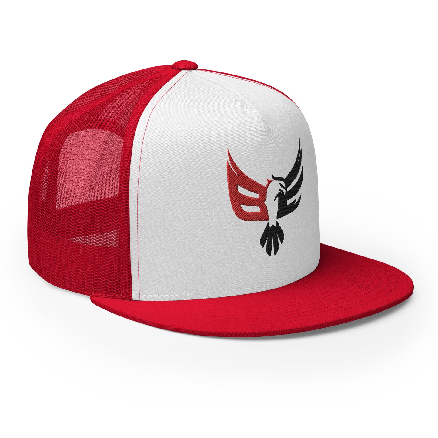 Embroidered Trucker Cap - Red/Blk Logo