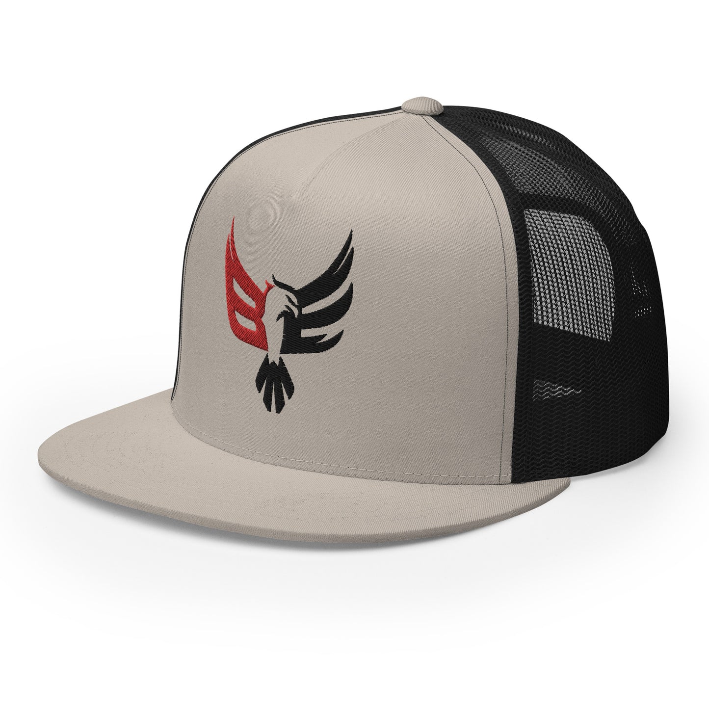 Embroidered Trucker Cap - Red/Blk Logo
