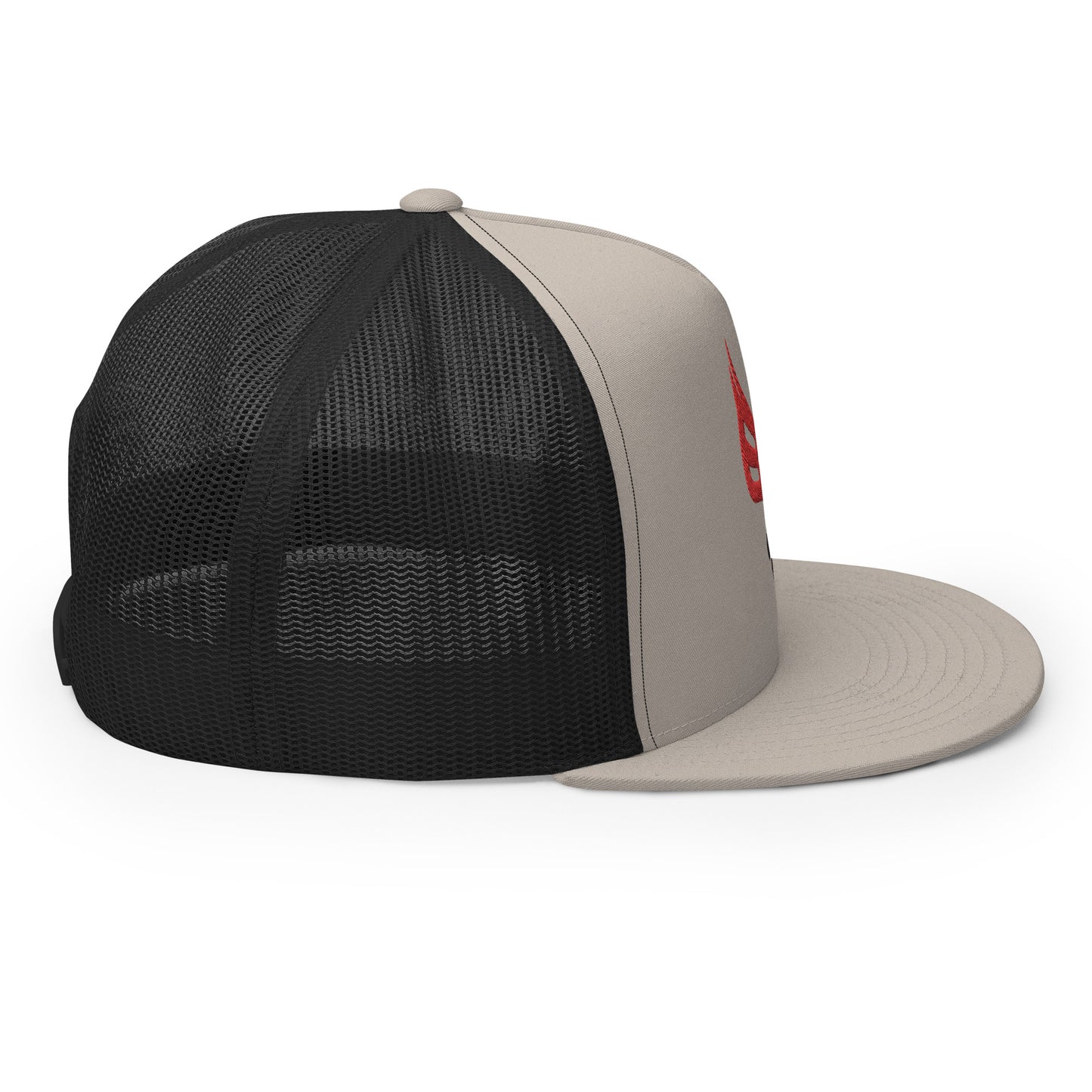 Embroidered Trucker Cap - Red/Blk Logo