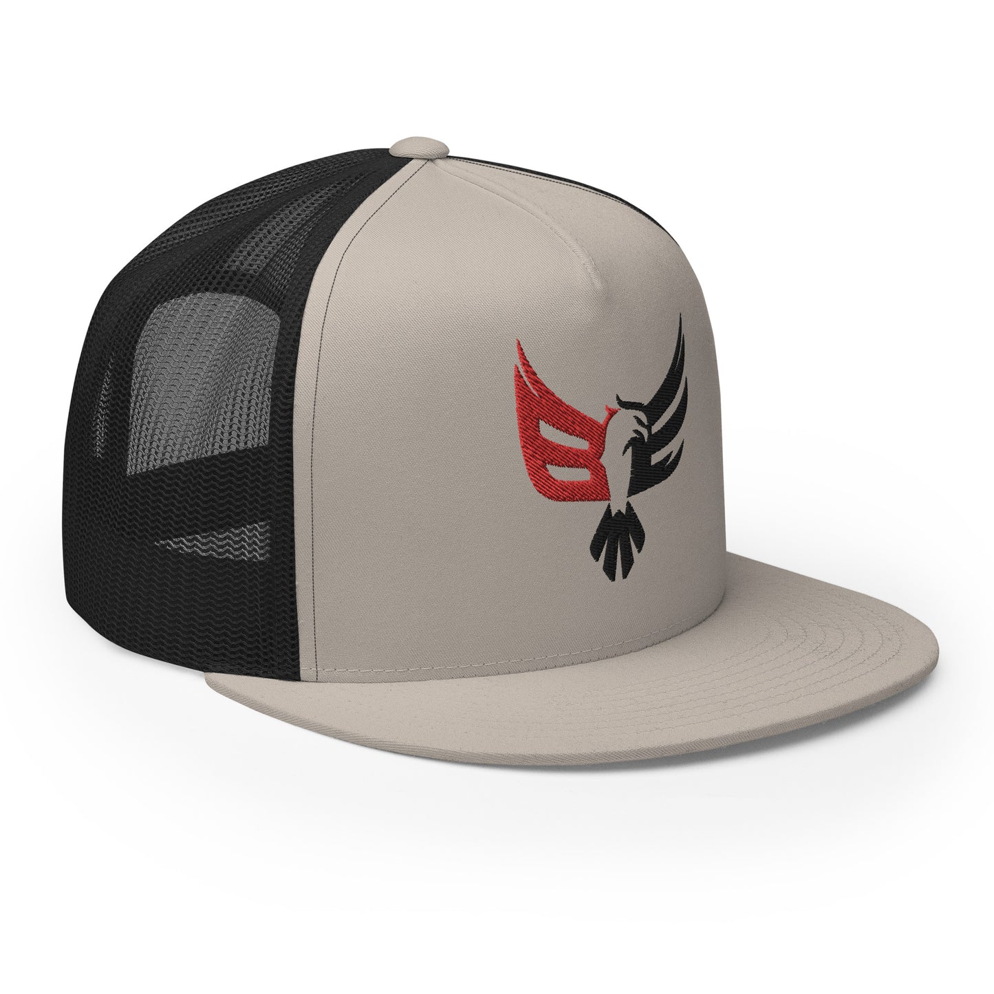 Embroidered Trucker Cap - Red/Blk Logo