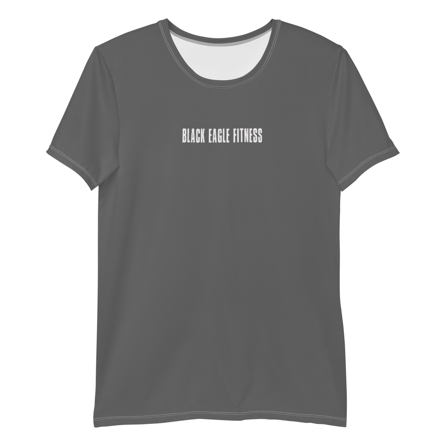 Black Eagle Fitness - Charcoal Athletic T-shirt - Red/Wht Logo