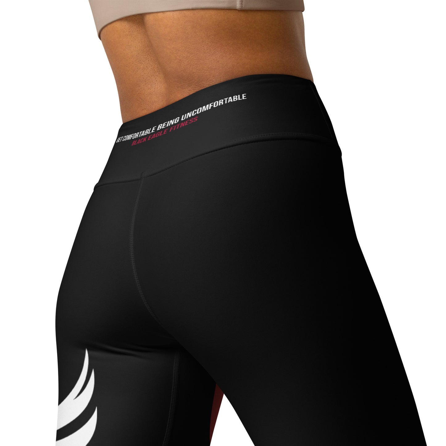 Black Eagle Fitness Leggings - Black - Red/Wht Logo