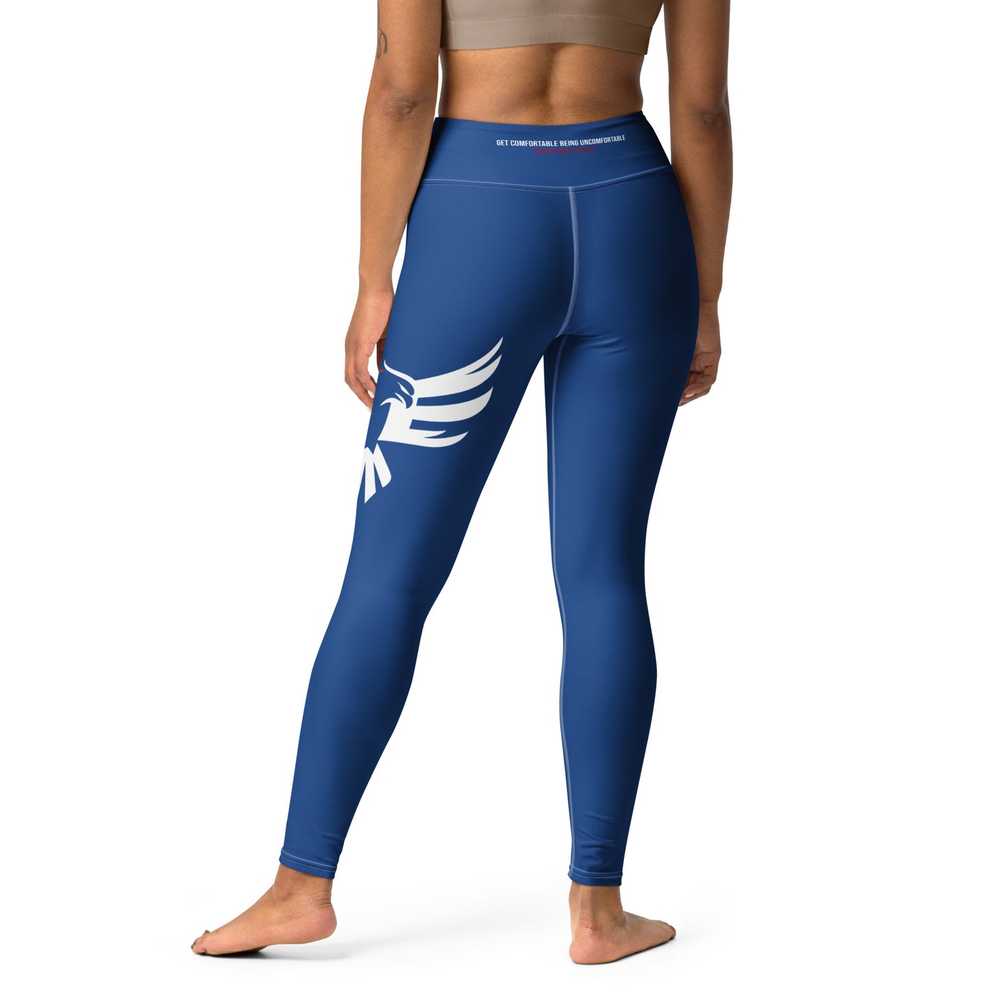 Black Eagle Fitness Leggings - Dark Blue - Red/Wht Logo