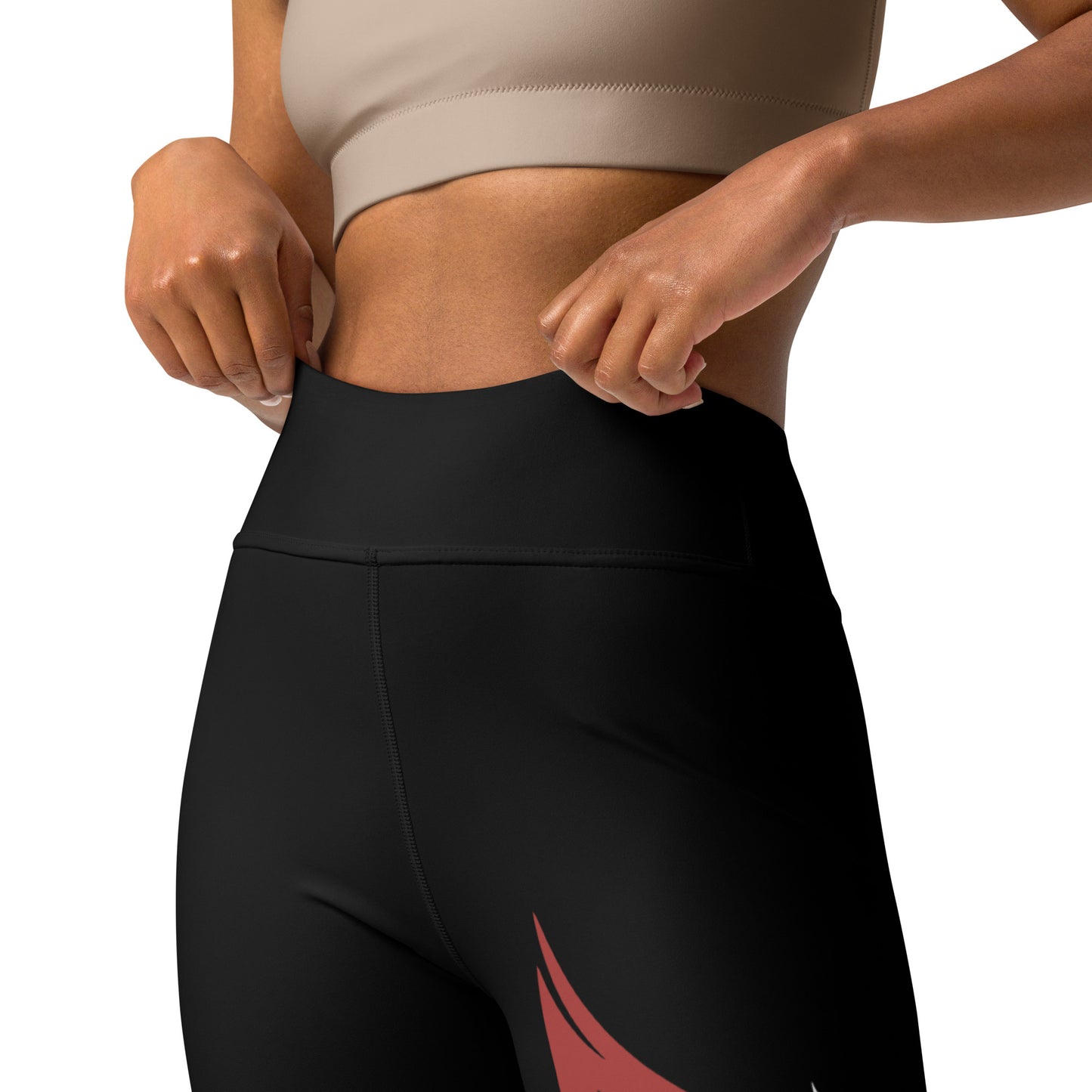 Black Eagle Fitness Leggings - Black - Red/Wht Logo
