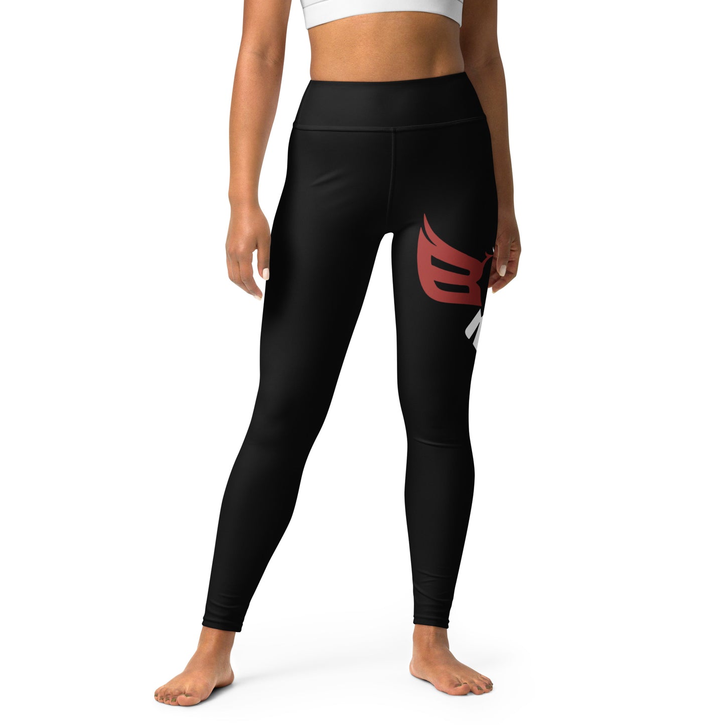Black Eagle Fitness Leggings - Black - Red/Wht Logo