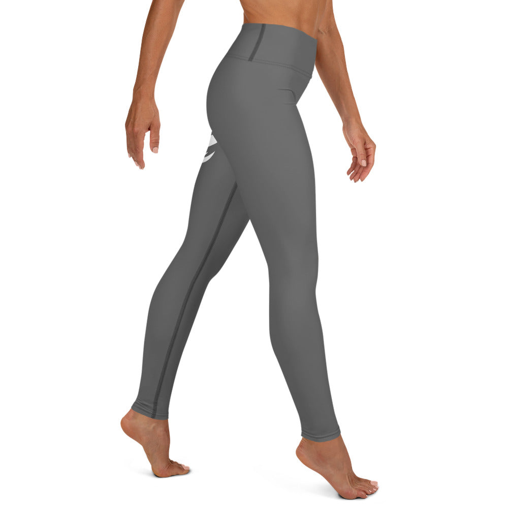 Black Eagle Fitness Leggings - Charcoal - Red/Wht logo