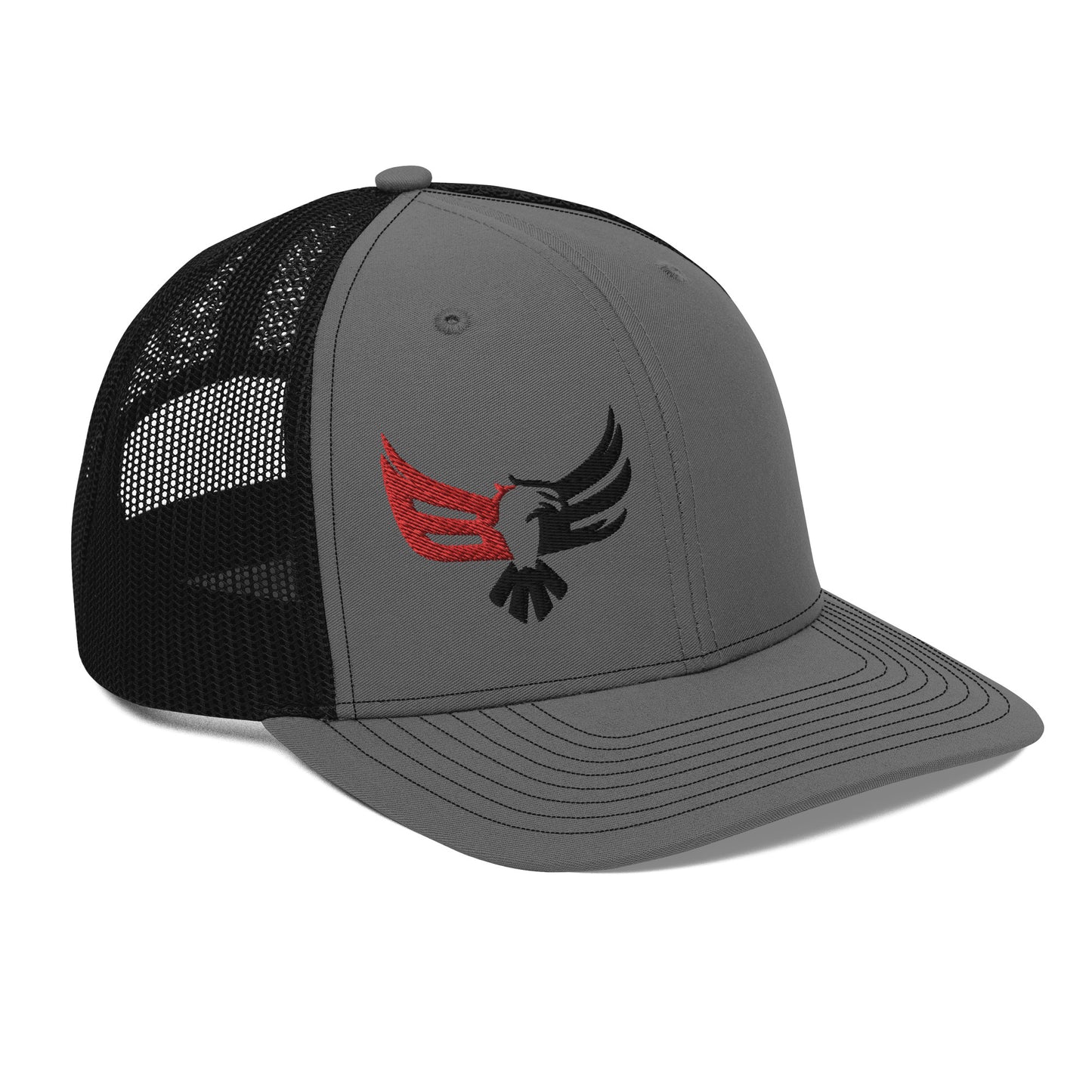Embroidered Trucker Cap - Red/Blk Logo