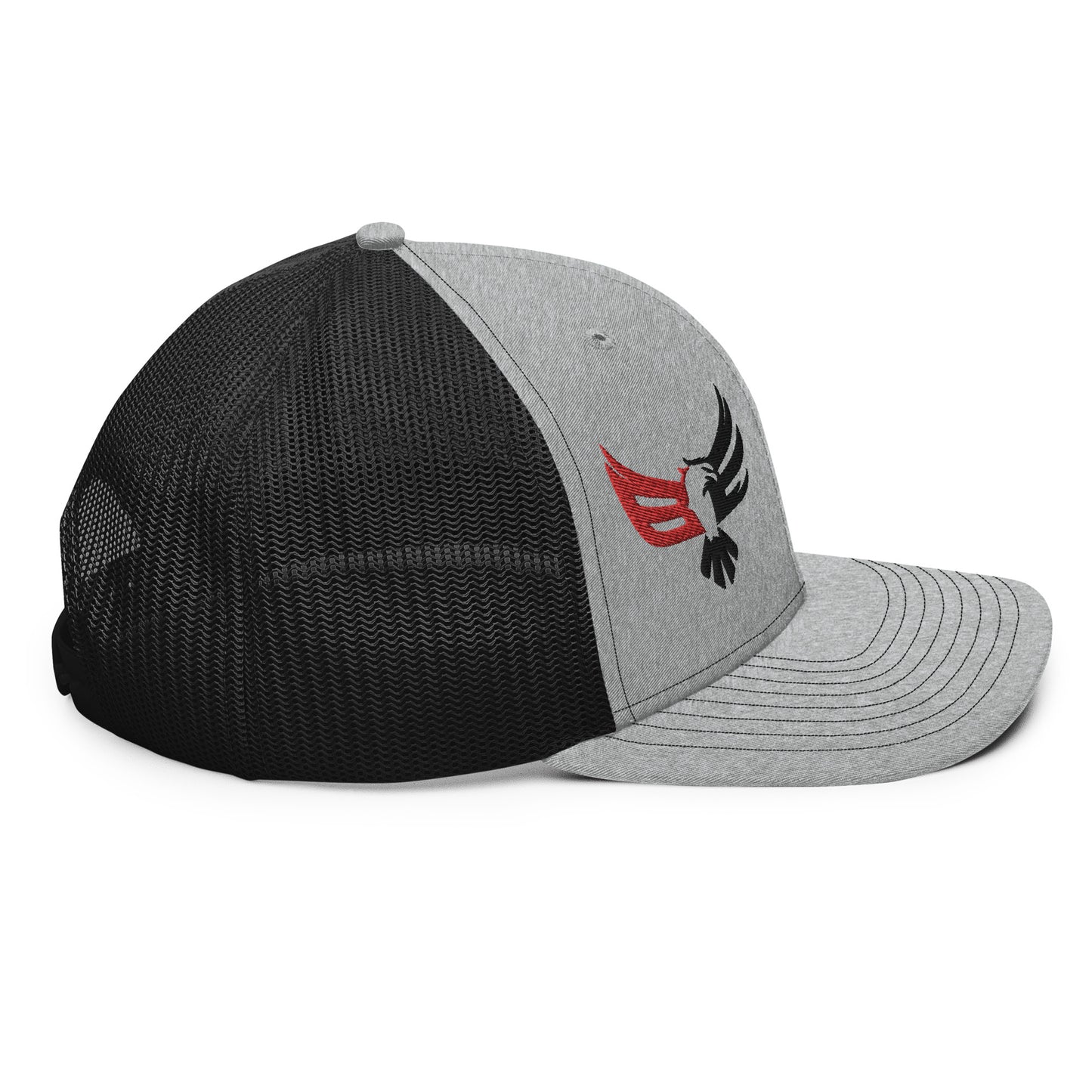 Embroidered Trucker Cap - Red/Blk Logo