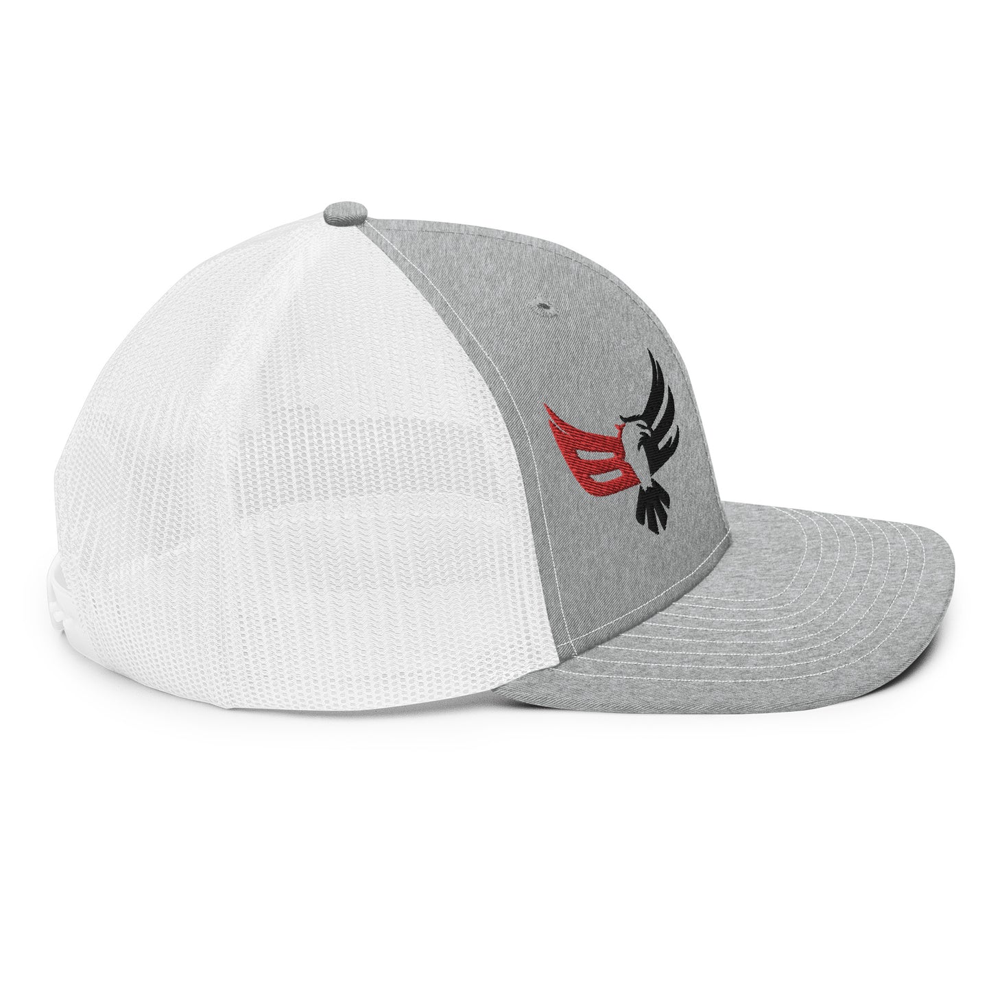 Embroidered Trucker Cap - Red/Blk Logo